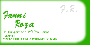 fanni roza business card